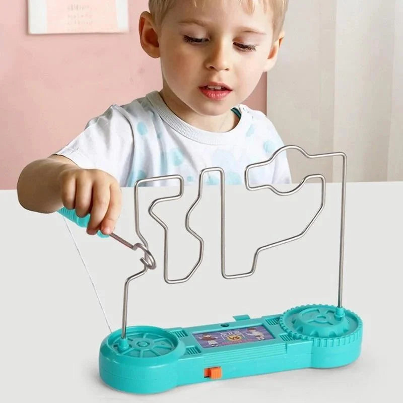 Brinquedo labirinto de choque elétrico jogo para crianças, jogo engraçado de festa, experiência científica brinquedos infantil