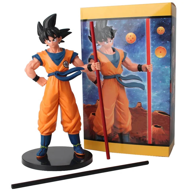 Goku 22cm Figure Colecionável Cajado Mágico Bastão DBZ