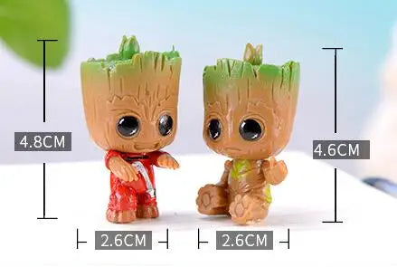 Guardiões da galáxia Groot, 4 pcs/set, Boneco Baby Groot 5cm