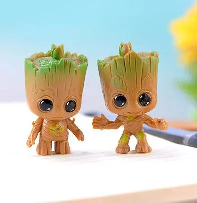 Guardiões da galáxia Groot, 4 pcs/set, Boneco Baby Groot 5cm