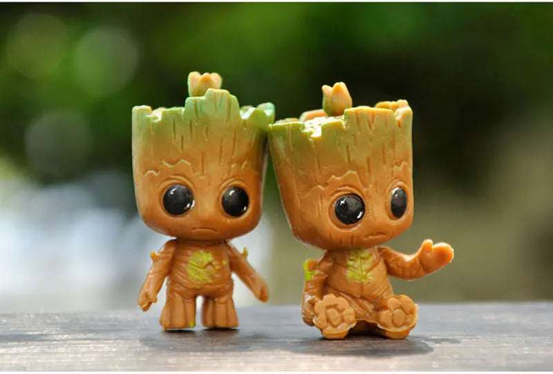 Guardiões da galáxia Groot, 4 pcs/set, Boneco Baby Groot 5cm