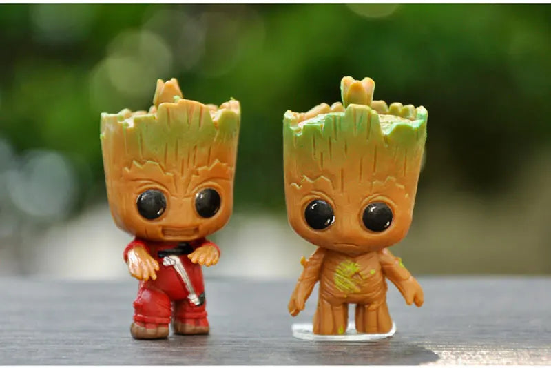 Guardiões da galáxia Groot, 4 pcs/set, Boneco Baby Groot 5cm