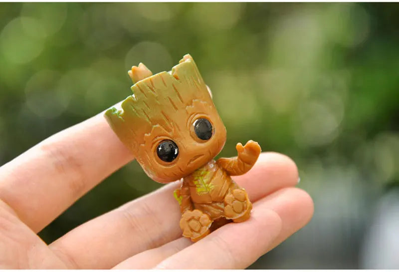 Guardiões da galáxia Groot, 4 pcs/set, Boneco Baby Groot 5cm