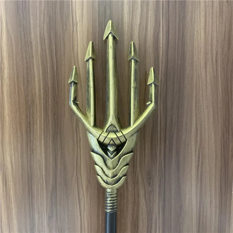 Aquaman Pentadente Tridente Espada do Mar Cosplay para Adultos e Crianças, brinquedo de plástico, espada, retro e flexível, tamanho 146cm