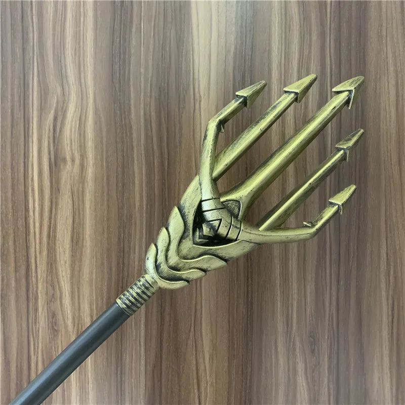 Aquaman Pentadente Tridente Espada do Mar Cosplay para Adultos e Crianças, brinquedo de plástico, espada, retro e flexível, tamanho 146cm