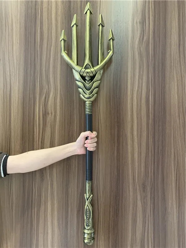 Aquaman Pentadente Tridente Espada do Mar Cosplay para Adultos e Crianças, brinquedo de plástico, espada, retro e flexível, tamanho 146cm