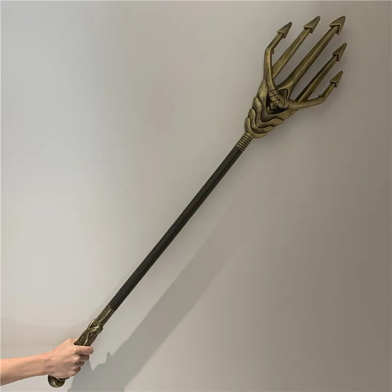 Aquaman Pentadente Tridente Espada do Mar Cosplay para Adultos e Crianças, brinquedo de plástico, espada, retro e flexível, tamanho 146cm