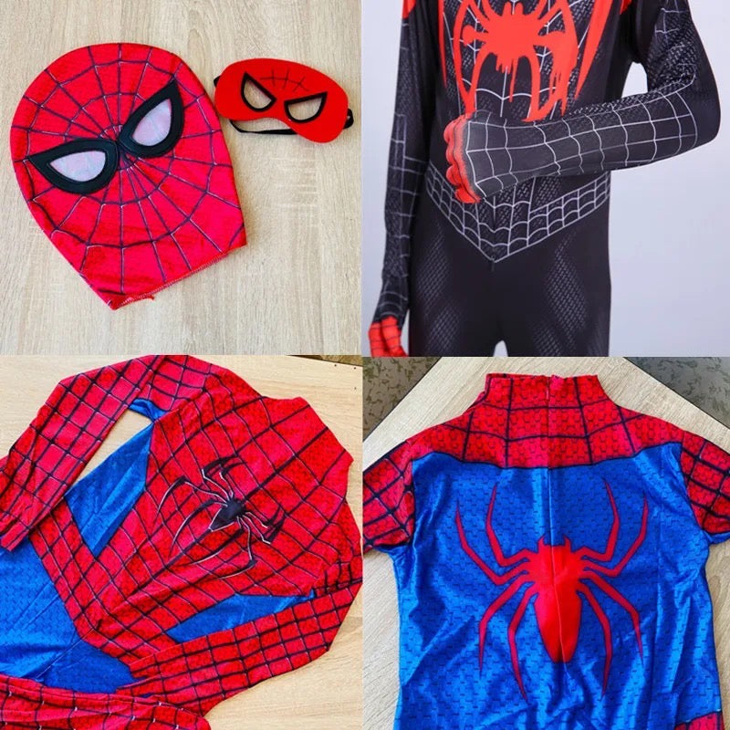 Marvel Fantasia Homem Aranha Venom Pantera Negra Deadpool Cosplay para Crianças, Trajes infantil