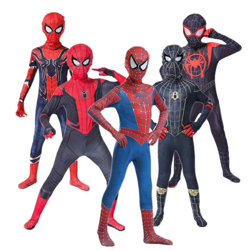 Marvel Fantasia Homem Aranha Venom Pantera Negra Deadpool Cosplay para Crianças, Trajes infantil