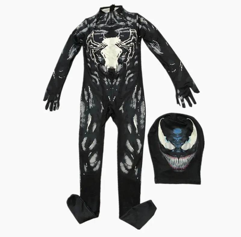 Marvel Fantasia Homem Aranha Venom Pantera Negra Deadpool Cosplay para Crianças, Trajes infantil