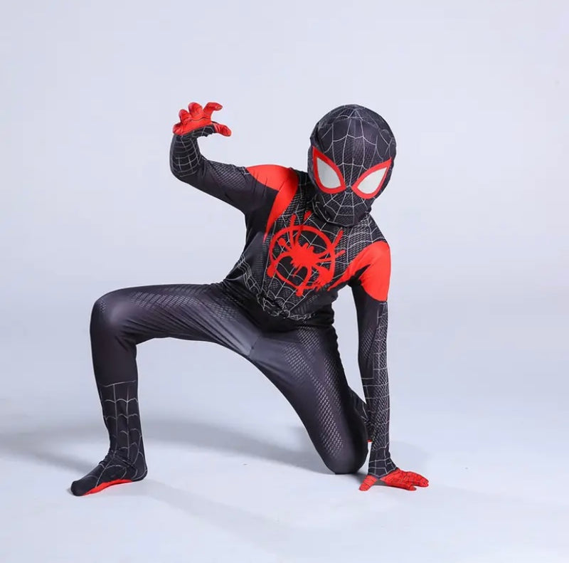 Marvel Fantasia Homem Aranha Venom Pantera Negra Deadpool Cosplay para Crianças, Trajes infantil