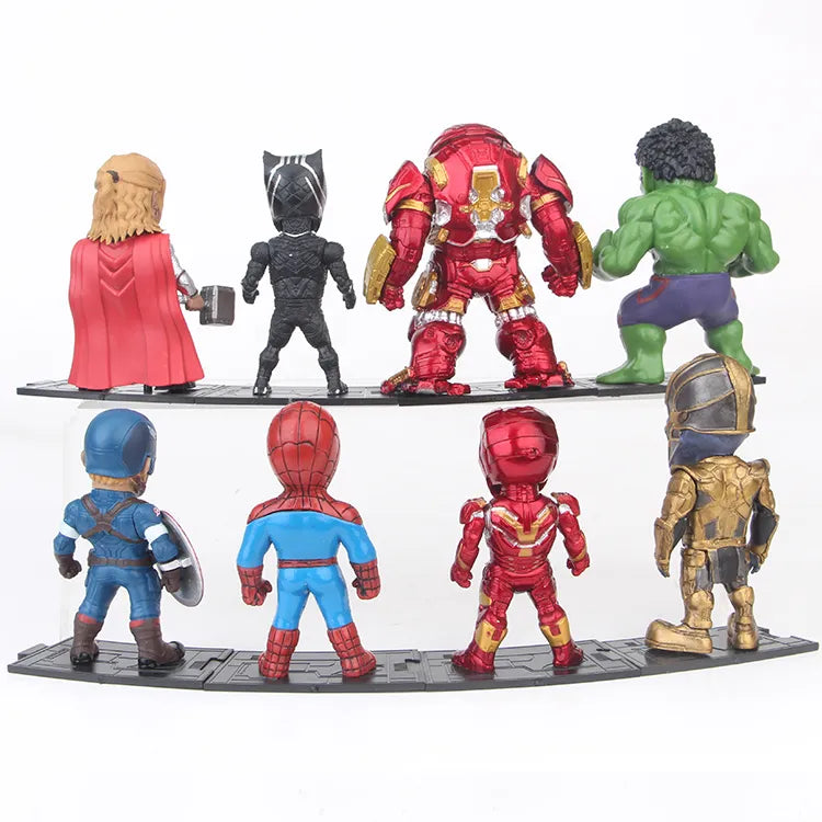 Marvel Avengers Figuras de Ação, Thor, Thanos, Ironman, Hulkbuster, Homem-Aranha, Capitão Americano, Hulk, Pantera Negra, 8 peças por conjunto