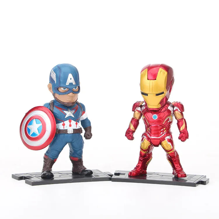 Marvel Avengers Figuras de Ação, Thor, Thanos, Ironman, Hulkbuster, Homem-Aranha, Capitão Americano, Hulk, Pantera Negra, 8 peças por conjunto