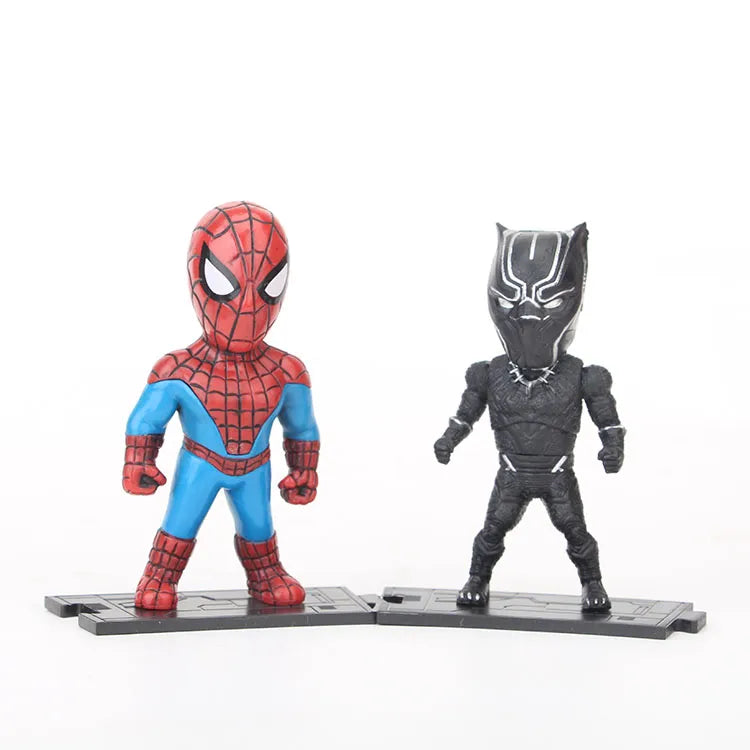 Marvel Avengers Figuras de Ação, Thor, Thanos, Ironman, Hulkbuster, Homem-Aranha, Capitão Americano, Hulk, Pantera Negra, 8 peças por conjunto