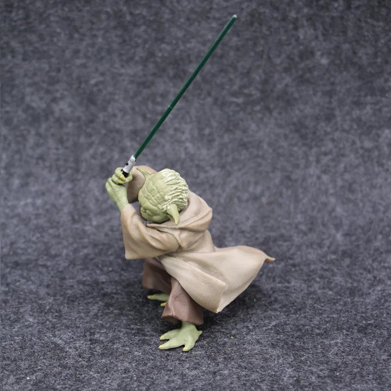 Mestre Yoda Sabre de Luz Guerra Estrela Mandalorian Com Figura De Ação Espada