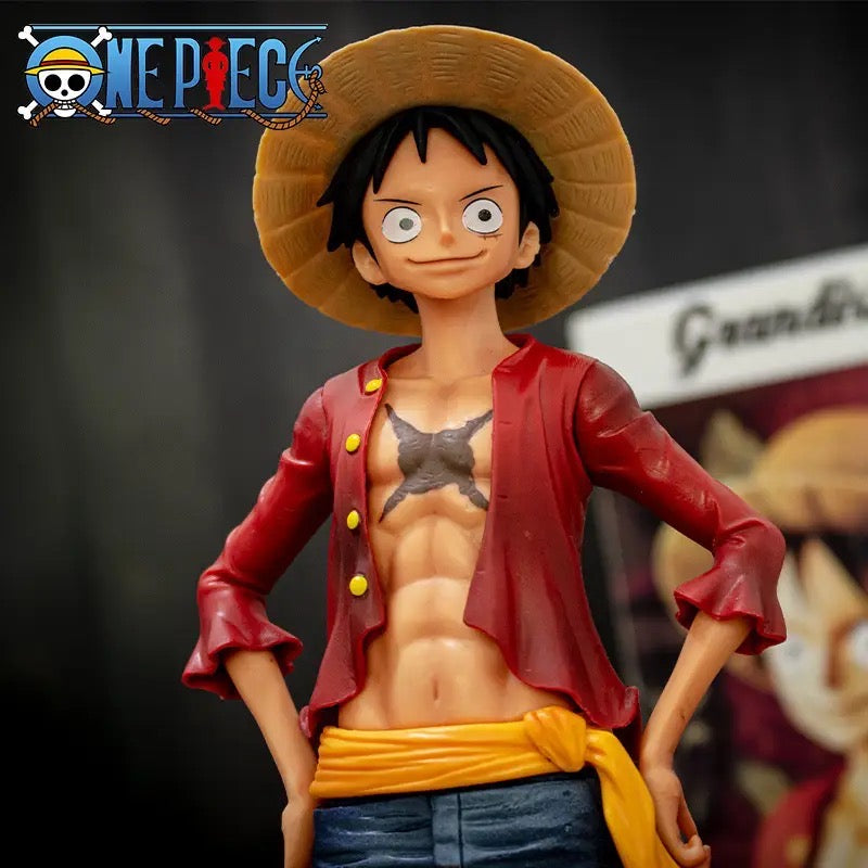 One Piece Luffy Figure 28cm 3 Faces/Rostos Acompanha Acessáorios