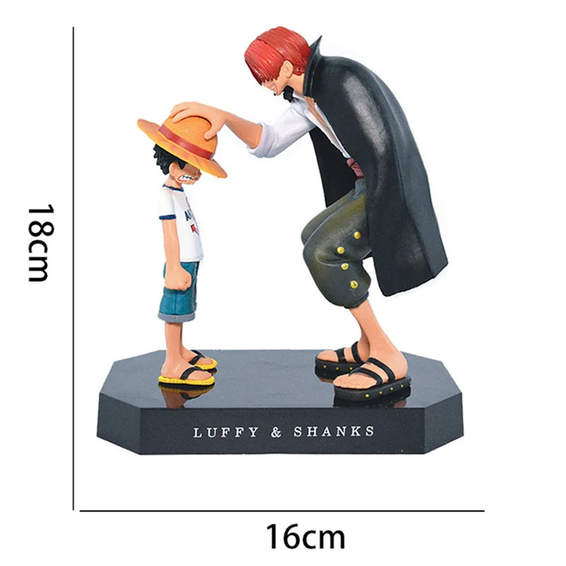 One Piece Luffy & Shanks Action Figure Anime 18cm