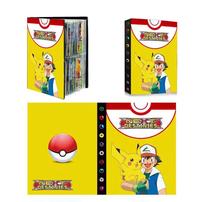 Pokemon álbum de cartões livro mapa carta desenhos pokémon animados 240 espaços coleção