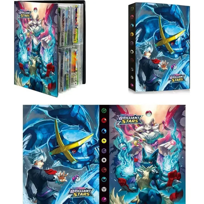 Pokemon álbum de cartões livro mapa carta desenhos pokémon animados 240 espaços coleção