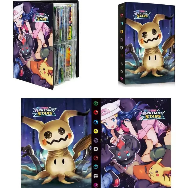 Pokemon álbum de cartões livro mapa carta desenhos pokémon animados 240 espaços coleção