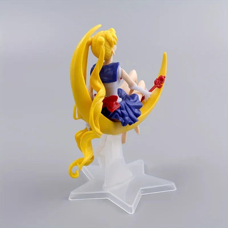 Sailor Moon Bandai-Anime Action Figures, Menina Brinquedo, Decoração Boneca15cm