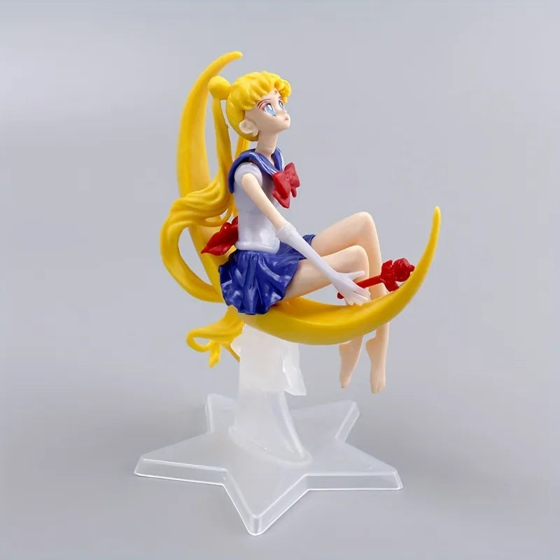 Sailor Moon Bandai-Anime Action Figures, Menina Brinquedo, Decoração Boneca15cm