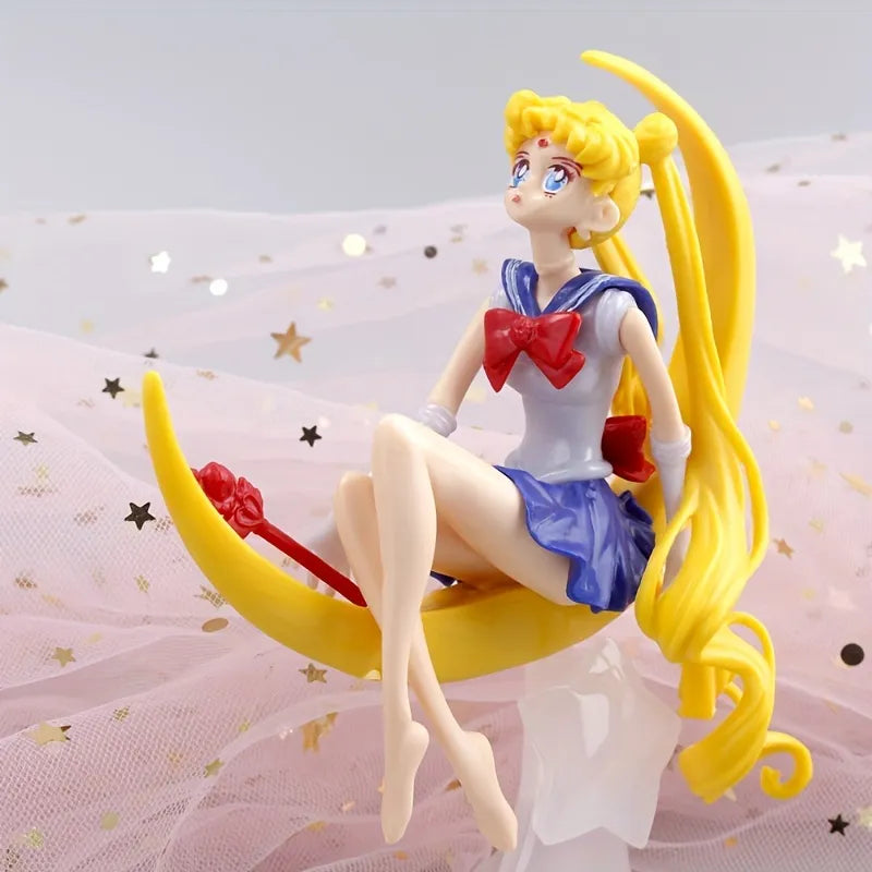 Sailor Moon Bandai-Anime Action Figures, Menina Brinquedo, Decoração Boneca15cm