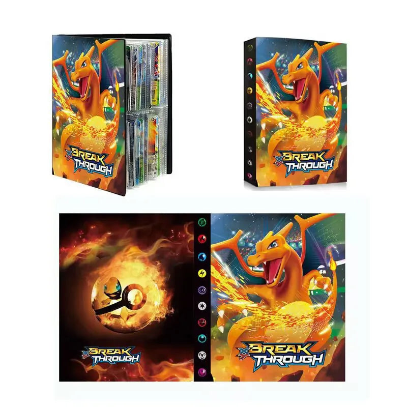 Pokemon álbum de cartões livro mapa carta desenhos pokémon animados 240 espaços coleção