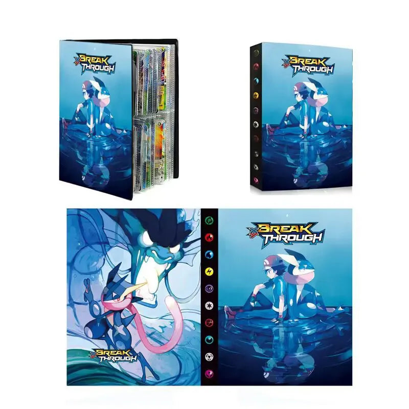 Pokemon álbum de cartões livro mapa carta desenhos pokémon animados 240 espaços coleção