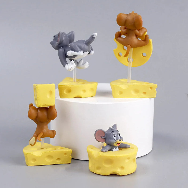 Tom e Jerry Miniaturas De Desenho Animado Decoração De Bolo, Carro