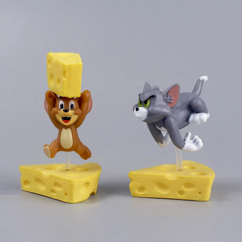 Tom e Jerry Miniaturas De Desenho Animado Decoração De Bolo, Carro