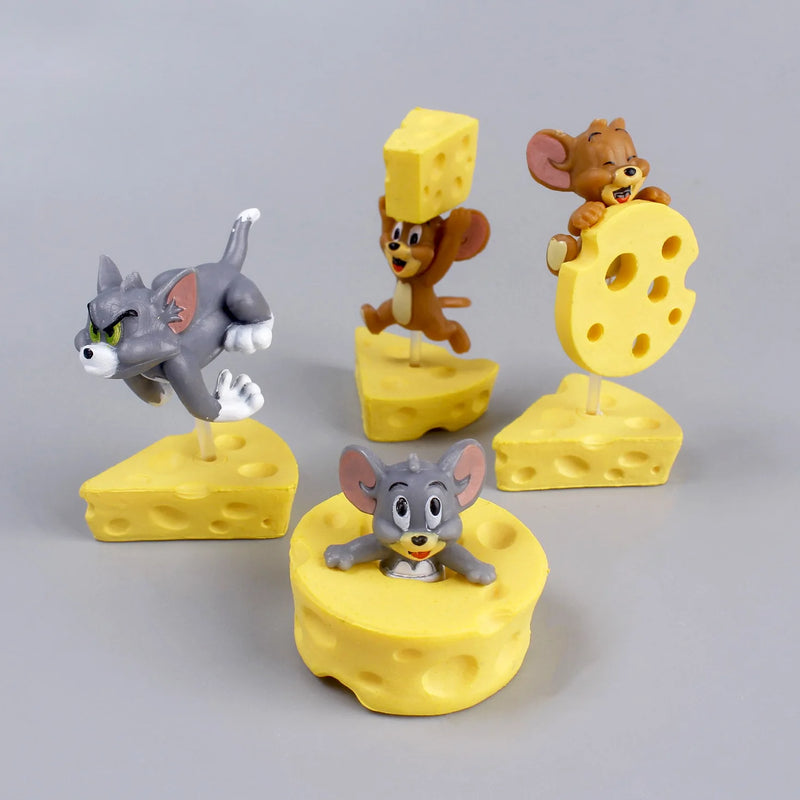 Tom e Jerry Miniaturas De Desenho Animado Decoração De Bolo, Carro