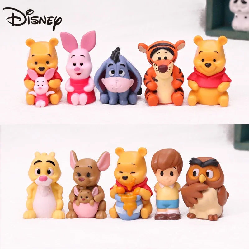 Ursinho Pooh Tigger Piggy PVC Action Figure desenhos animados, Conjunto Completo