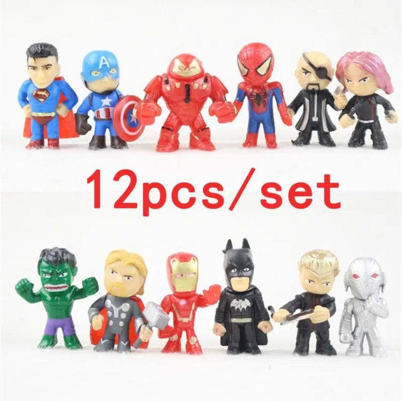 Miniaturas Super Heróis Marvel DC Brinquedos Coleção Infantil, Disney Series