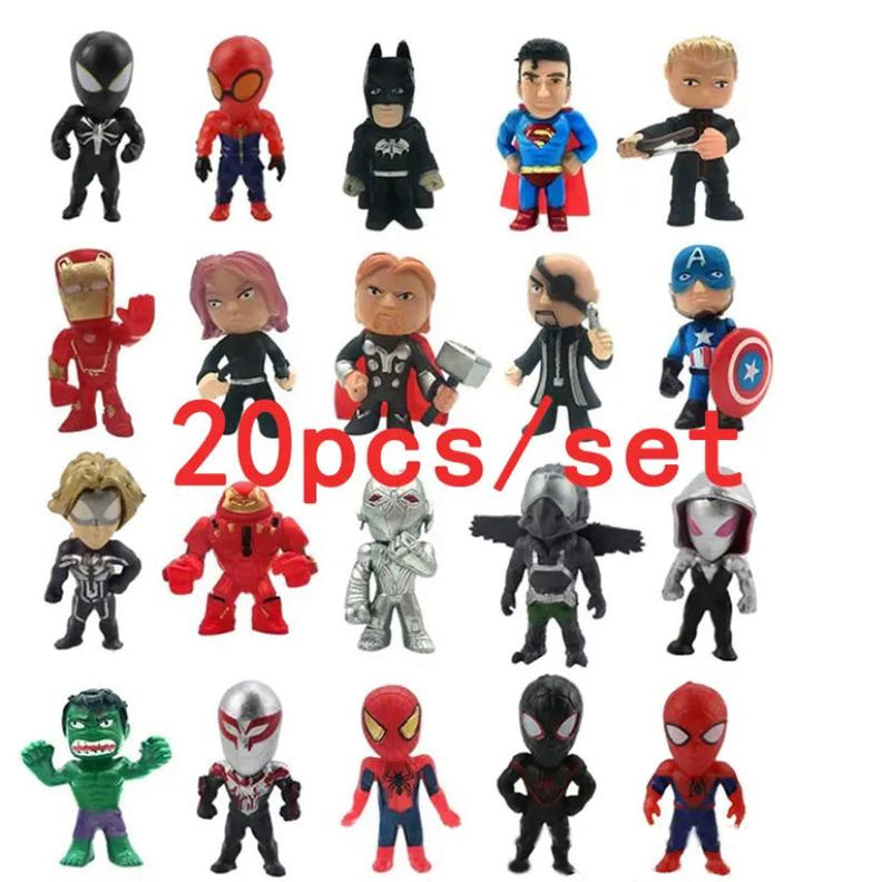 Miniaturas Super Heróis Marvel DC Brinquedos Coleção Infantil, Disney Series