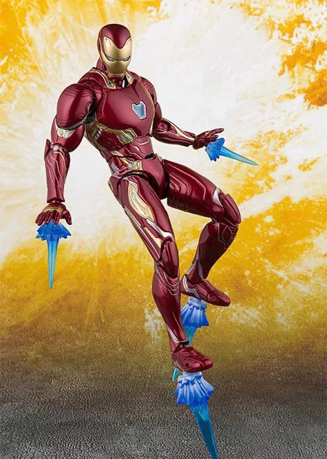 Ironman MK50 Vigador Homem de Ferro Guerra Infinita Action Figures, Ironman MK50 Articulado Acessórios e Caixa Marvel