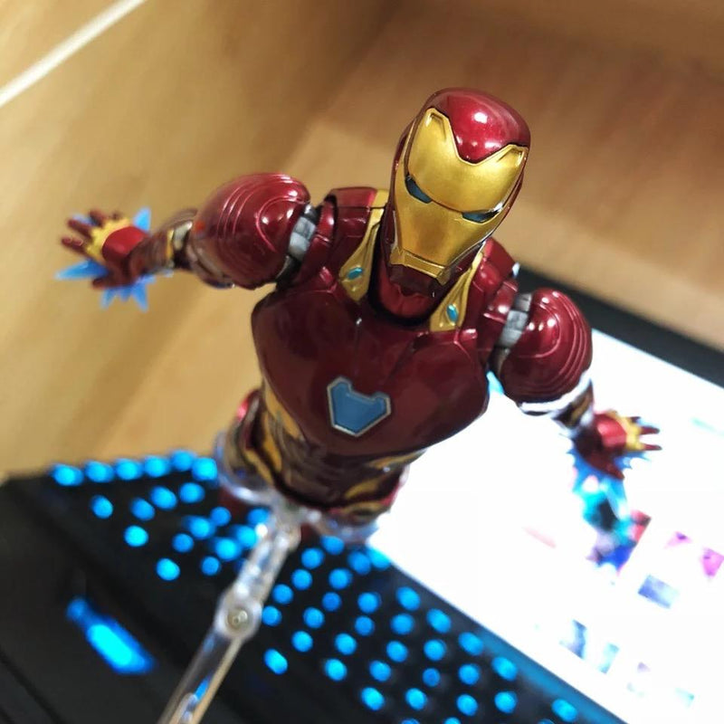 Ironman MK50 Vigador Homem de Ferro Guerra Infinita Action Figures, Ironman MK50 Articulado Acessórios e Caixa Marvel