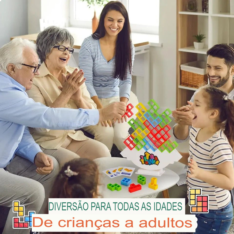 Tetris Equilíbrio Torre Empilhado Jogo Pilha de blocos de construção russos, Brinquedo Família e Crianças Game blocos tijolo equilíbrio brinquedo