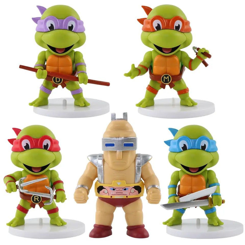 As Tartarugas Ninja Figura de Ação  8-10cm, 5 Unidades Michelangelo, Raphael, Donatello e Leonardo Personagens Quadrinhos