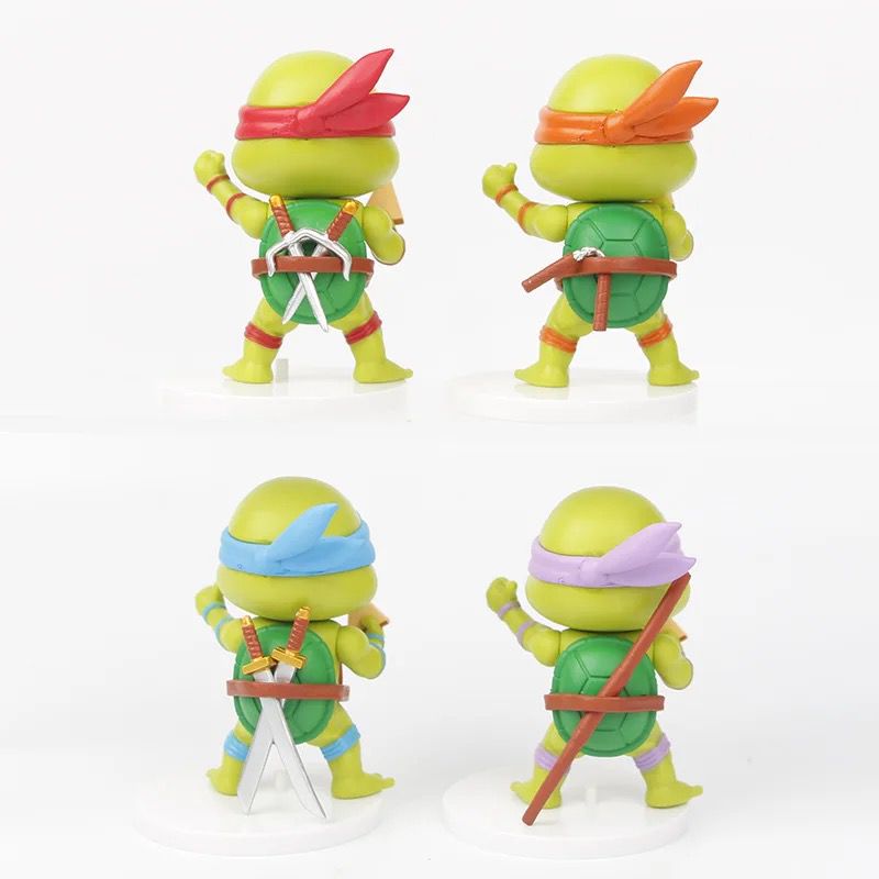 As Tartarugas Ninja Figura de Ação  8-10cm, 5 Unidades Michelangelo, Raphael, Donatello e Leonardo Personagens Quadrinhos