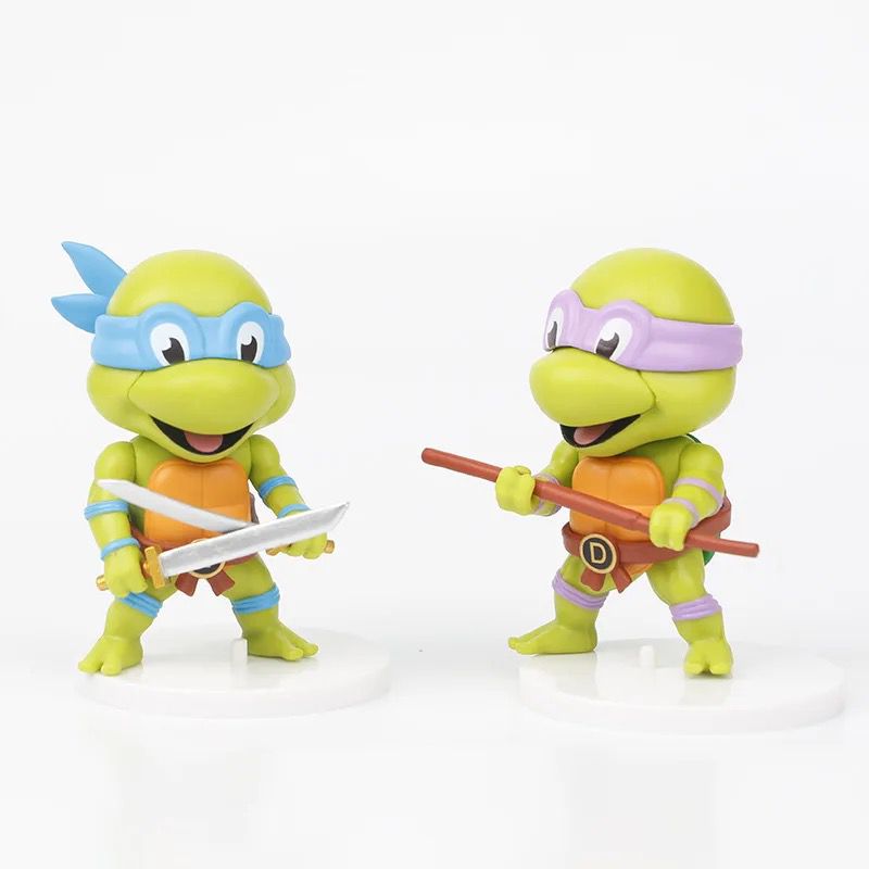 As Tartarugas Ninja Figura de Ação  8-10cm, 5 Unidades Michelangelo, Raphael, Donatello e Leonardo Personagens Quadrinhos