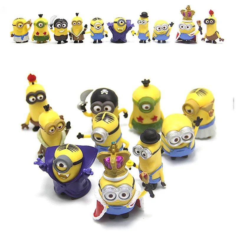 Minions Miniaturas Figuras Meu Malvado Favorito Conjunto com 10pcs