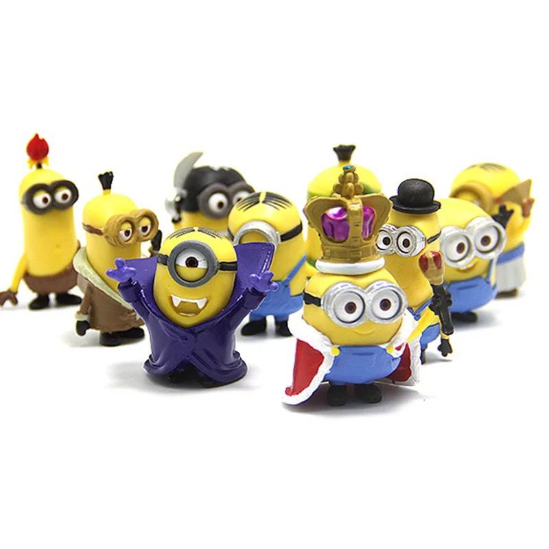 Minions Miniaturas Figuras Meu Malvado Favorito Conjunto com 10pcs