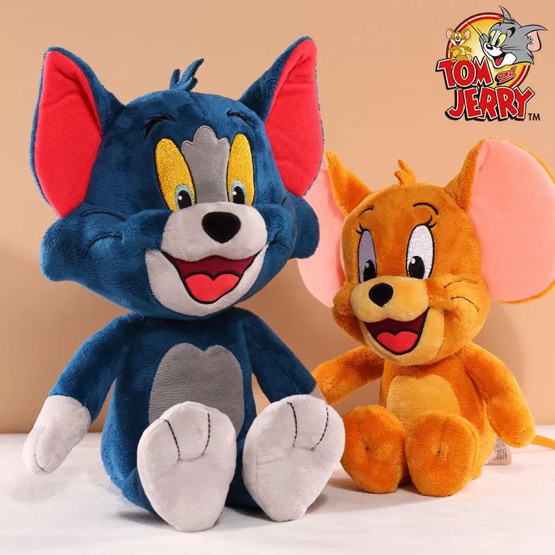 Tom e Jerry Pelúcia de Brinquedo Figuras Gato, Rato desenhos animados boneco de pelúcia