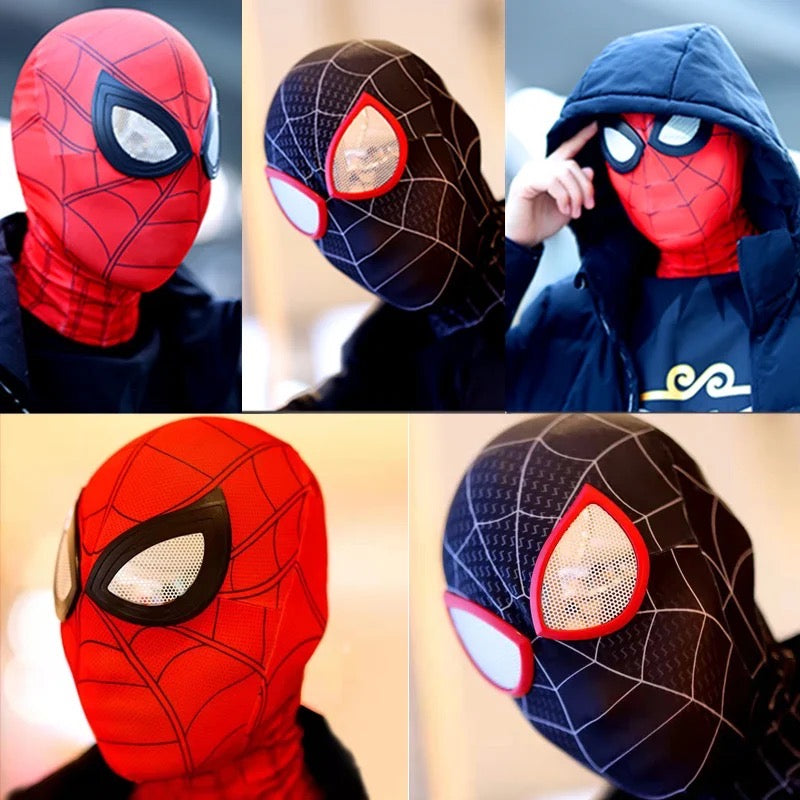 Super-herói Homem Aranha Máscara Cosplay Spiderman Peter Parker Infantil e Adulto Traje