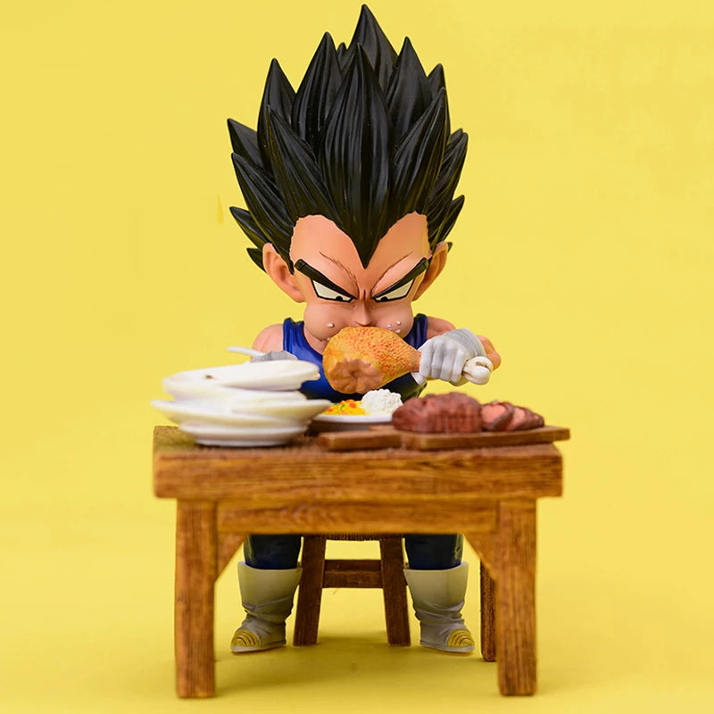 Goku e Vegeta Comendo Figures Colacionável