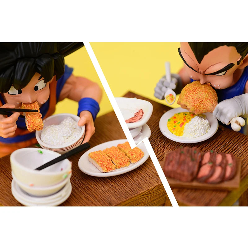 Goku e Vegeta Comendo Figures Colacionável