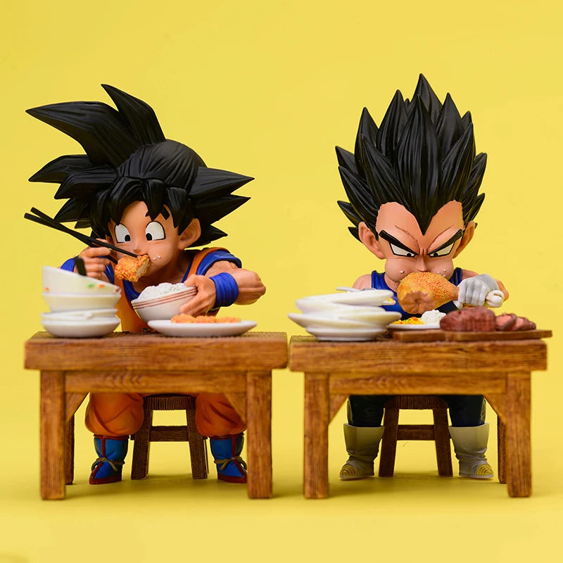 Goku e Vegeta Comendo Figures Colacionável