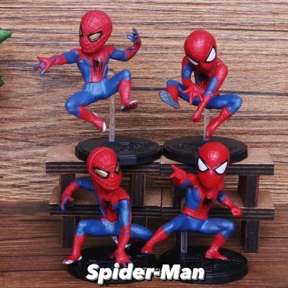 Homem Aranha Miniaturas 4 Peças Marvel Colecionáveis Spider Man